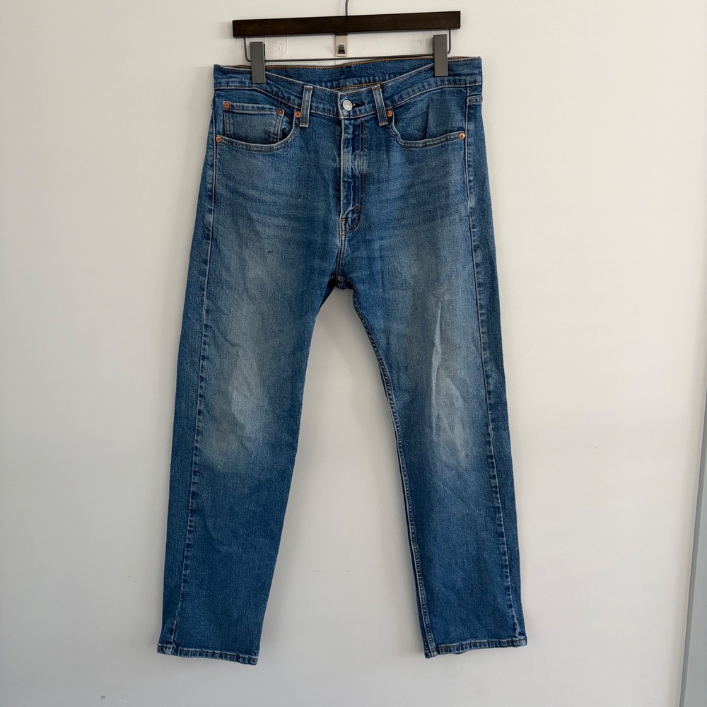 Levi's 505 Regular Fit Straight Leg Jeans Blue Denim 34x30
